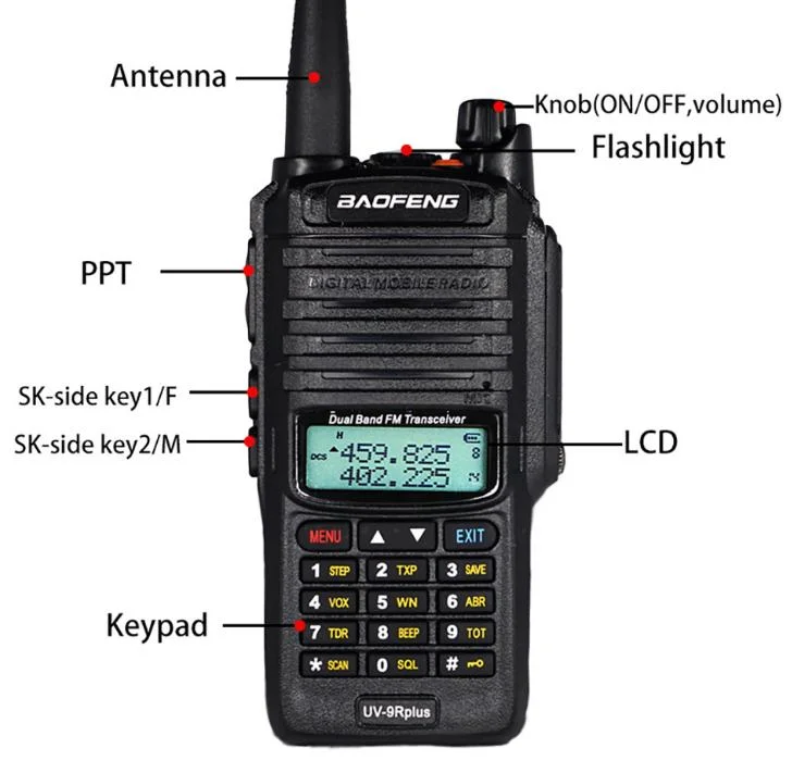 Original Baofeng UV-9r Plus Waterproof Walkie Talkie High Power VHF UHF Baofeng UV 9rplus Dual Band Handheld Walkie Talkie